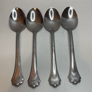 SET OF 4 ONEIDA MIDTOWNE STAINLESS STEEL 6-7/8" OVAL SOUP/PLACE SPOONS